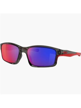 Oakley Chainlink (924710) Polarized 57mm Rectangle Sunglasses in Gray/Red NWT